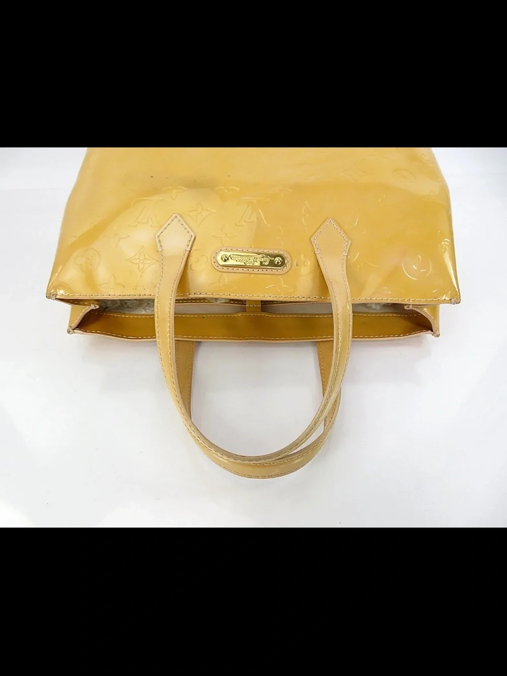 Louis Vuitton Glossy Yellow Monogram Vernis Tote